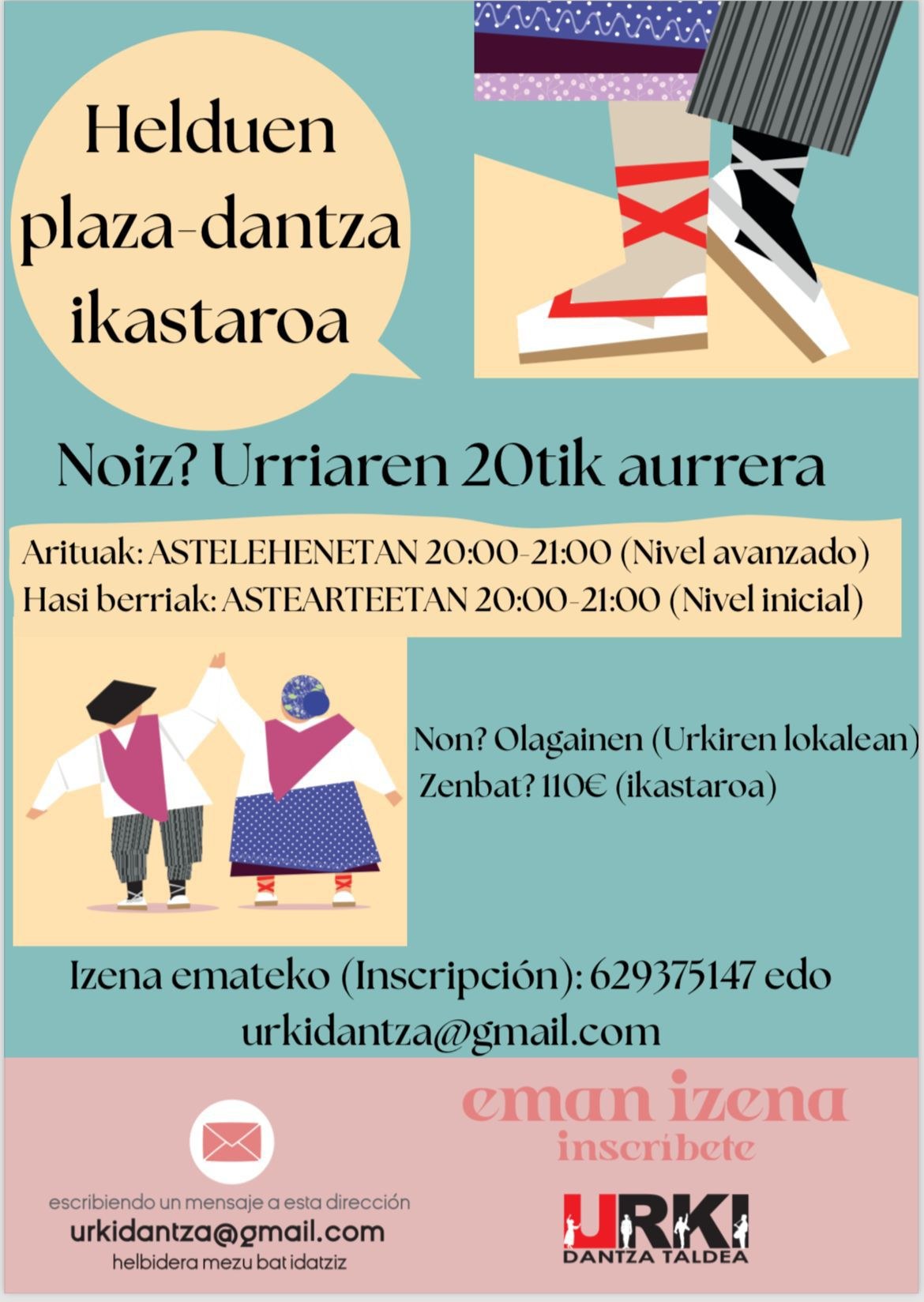 Helduen plaza-dantza ikastaroa