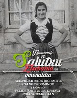 Salutxu Etxebarriari omenaldia Salutxu Etxebarriari omenaldia