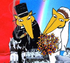 Axeri-boda, ortzadarraren azpian dantzan