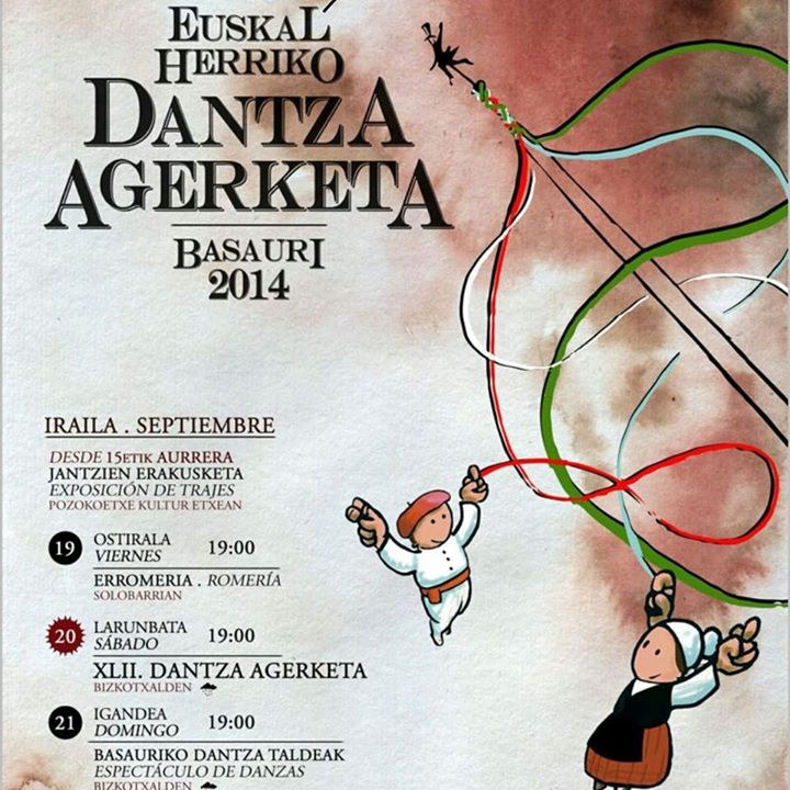 Begoña, Gesaltza, Deba, Olite, Donibane Lohizune eta Altzürüküko dantzak Basauriko Dantza Agerketan