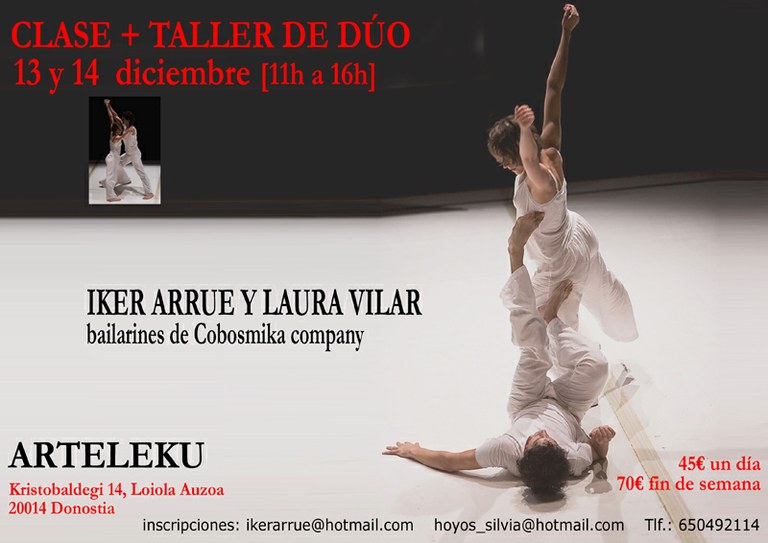 Dantza bikoteendako tailerra Artelekuren eskutik