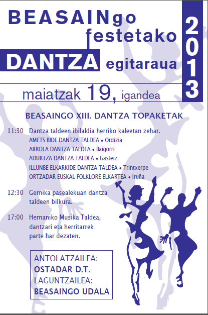 Dantza Topaketak Ostadar dantza taldearen eskutik Beasaingo Loinatz jaietan