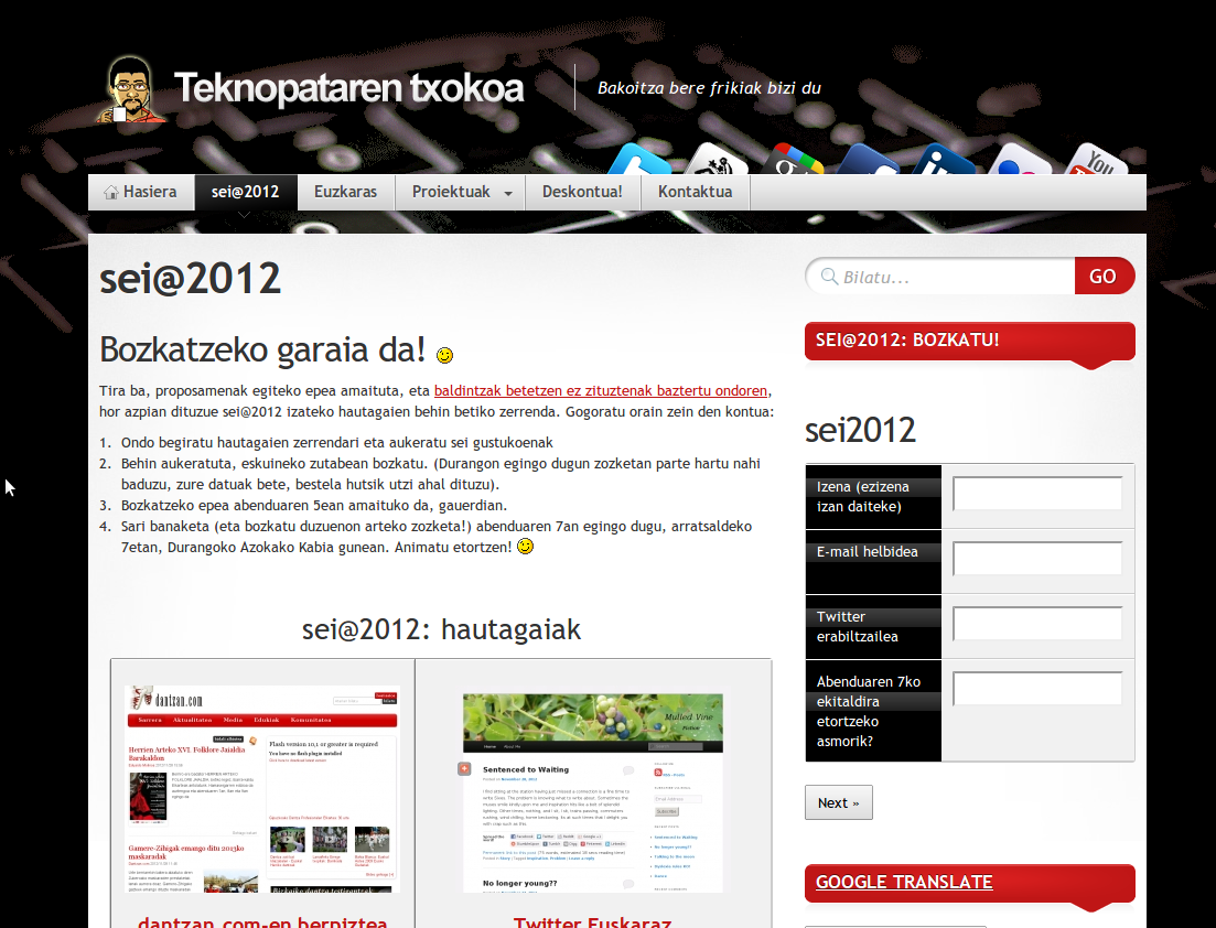 Bozkatu dantzan.com sareko 2012ko euskarazko ekarpen onenen sariketan