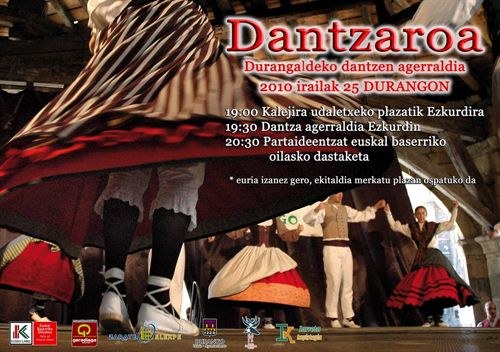Dantzaroa ospatuko da Durangon larunbatean