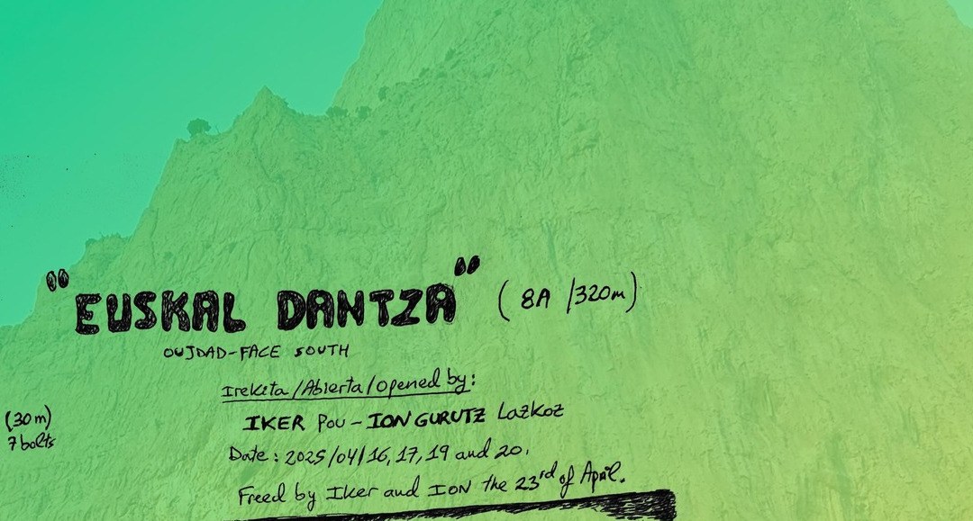 Iker Pou eta Ion Gurutz Lazkoz eskalatzaileek 'Euskal dantza' bidea ireki dute Taghian
