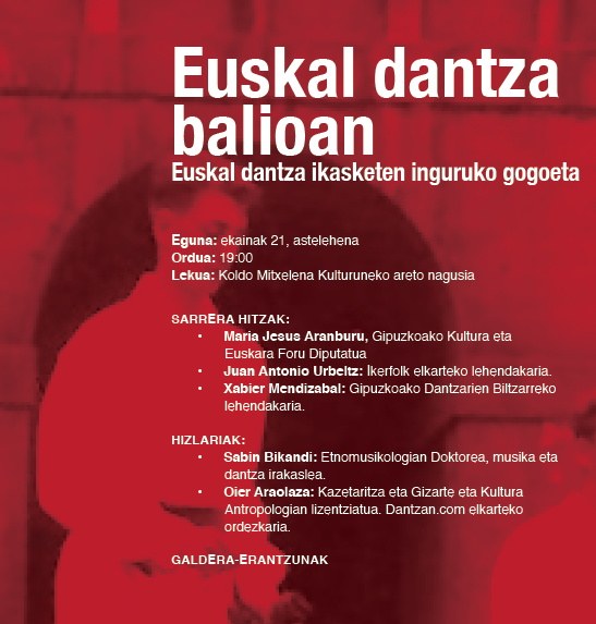 Euskal dantza balioan: euskal dantza ikasketen inguruko gogoeta