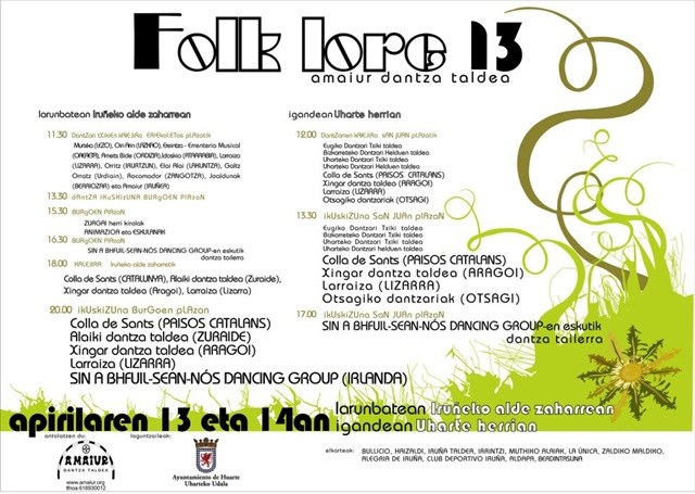 Folk Lore jaialdia Iruñeko Alde Zaharrean eta Uharten asteburuan