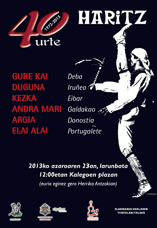 Haritz dantzari taldearen 40. urteurrena ospatzeko dantza jaialdia Elgoibarren