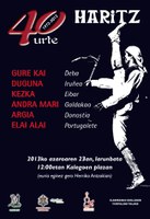 Haritz dantzari taldearen 40. urteurrena ospatzeko dantza jaialdia Elgoibarren Haritz dantzari taldearen 40. urteurrena ospatzeko dantza jaialdia Elgoibarren