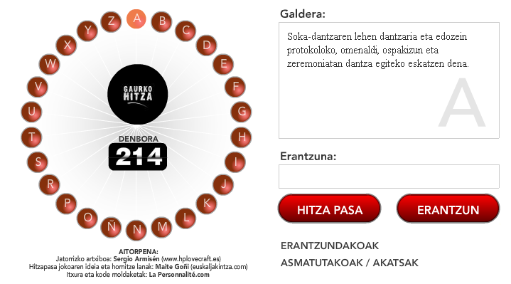 HitzaPasa dantza, euskal dantzari buruzko terminologia lantzeko HitzaPasa dantza, euskal dantzari buruzko terminologia lantzeko