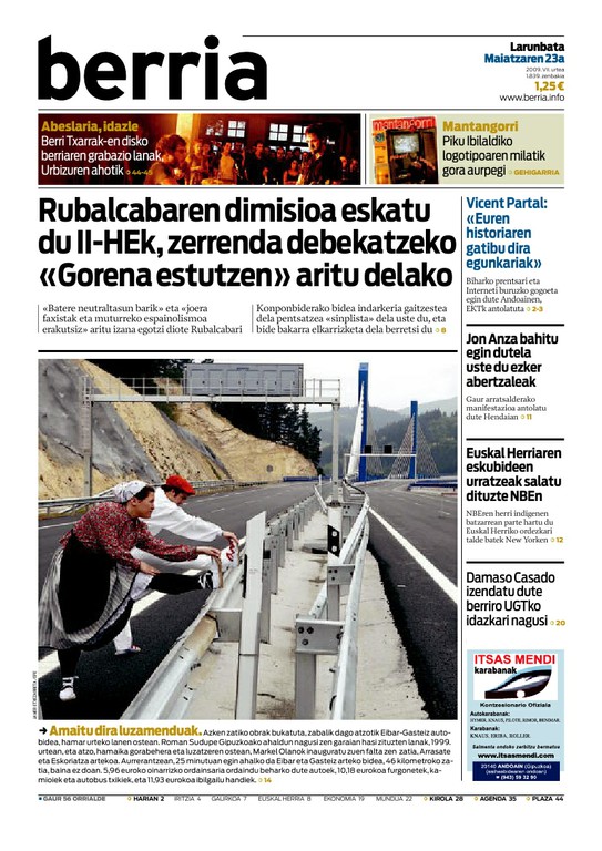 Berria luzamenduak portada