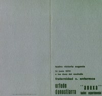 Anexaren lehen emanaldiko esku-programa, 1970-06-14. Julio Duran bilduma.