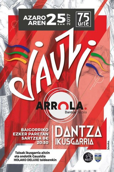 Arrola, jauzi ikuskizunaren kartela