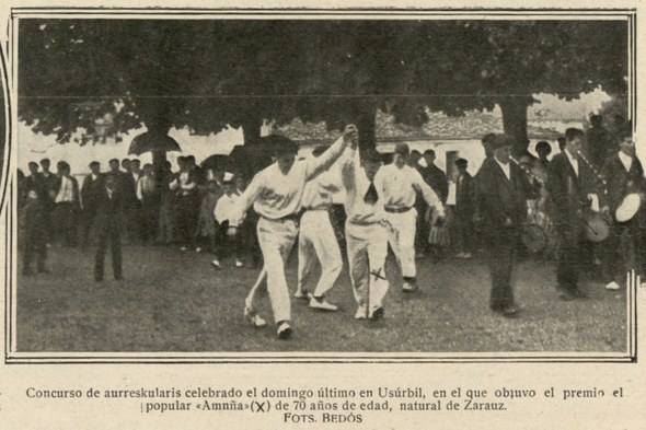 Aurresku txapelketa, Usurbil, 1913