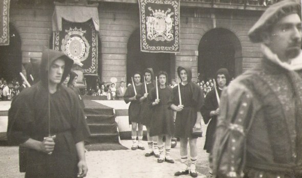 Berastegiko dantzariak, Tolosa, 1956-09-09. Berastegiko dantzariak, Tolosa, 1956-09-09.