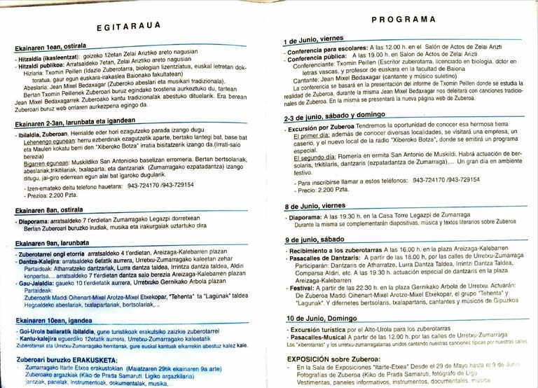 Biba Xiberua programa Biba Xiberua programa