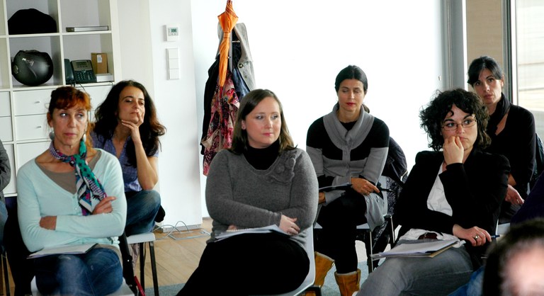 Dantza Jardunaldia eztabaida 04 Gipuzkoako Dantzaguneak antolatutako I. Dantza Jardunaldia, 2013ko maiatzaren 10ean, Donostian, San Telmo museoan. Arratsaldeko eztabaida.