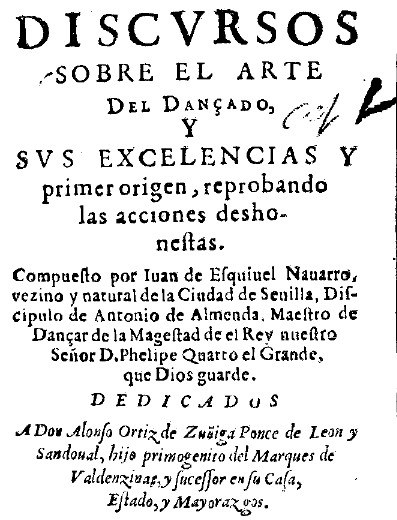 Discursos sobre el arte del dançado y sus excelencias