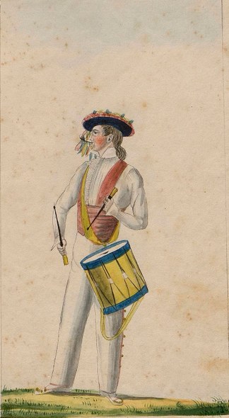 Euskal jantzien eta dantzarien akuarelak 1