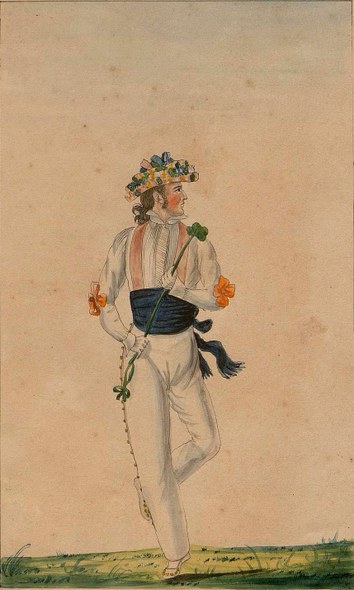 Euskal jantzien eta dantzarien akuarelak 3