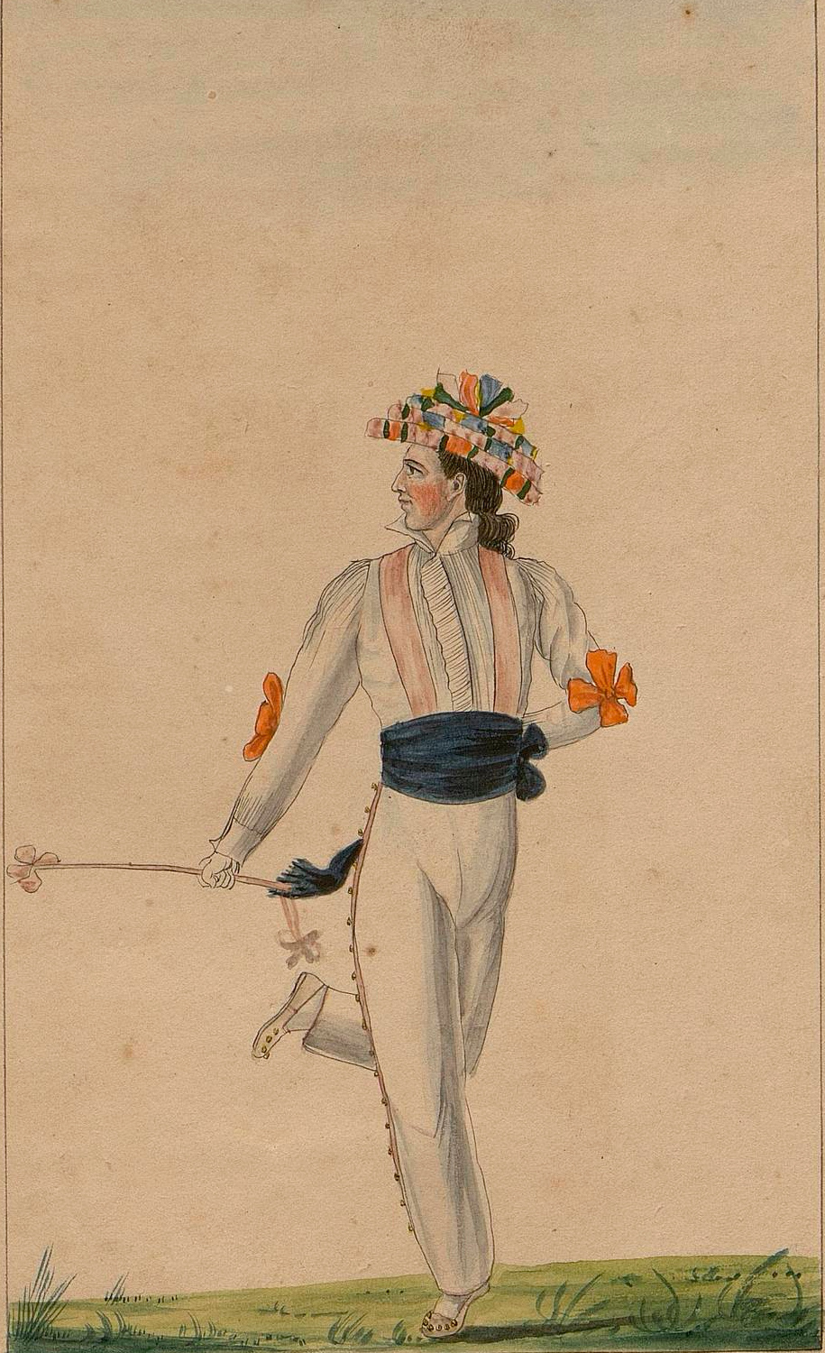 Euskal jantzien eta dantzarien margoak eta akuarelak