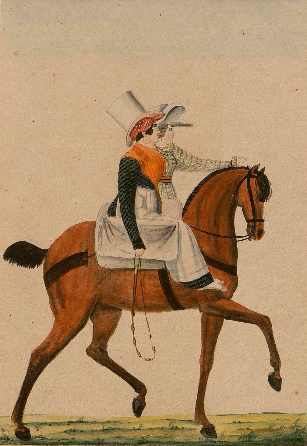 Euskal jantzien eta dantzarien margoak eta akuarelak