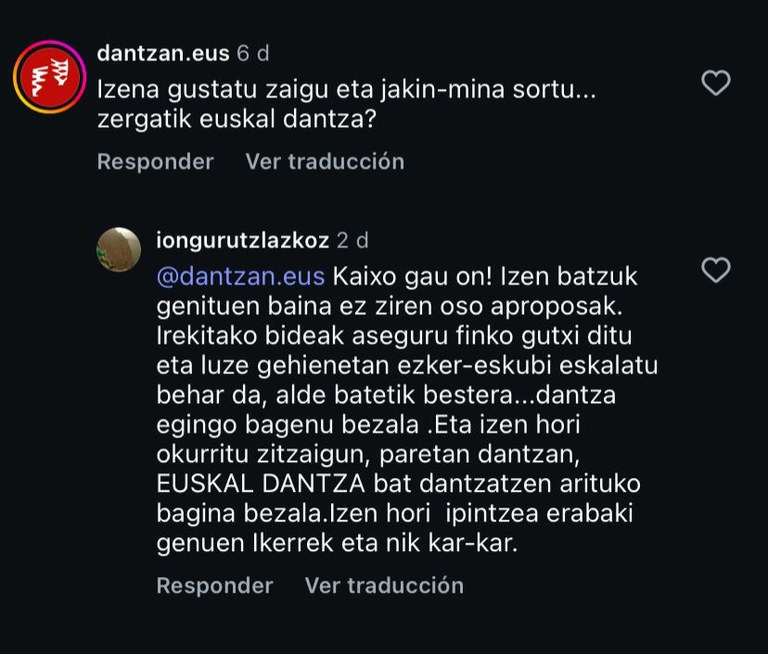 Ion Gurutz Lazkoz eskalatzailearen erantzuna Ion Gurutz Lazkoz eskalatzailearen erantzuna