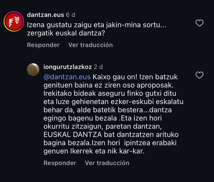 Ion Gurutz Lazkoz eskalatzailearen erantzuna