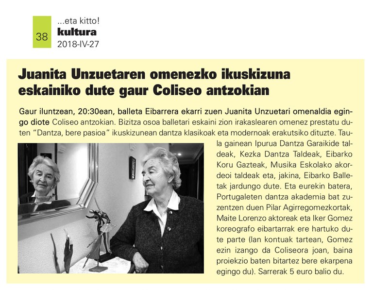 Kezka etakitto aldizkarian 2018-04-27 38 Juanita Unzueta Kezka etakitto aldizkarian 2018-04-27 38 Juanita Unzueta