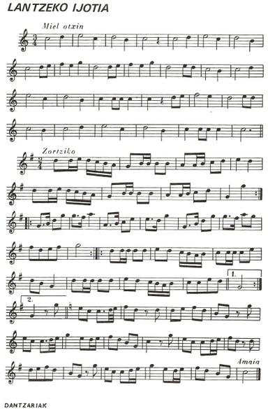 Lantzeko Ijotia partitura