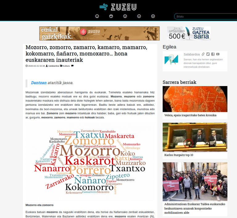 Mozorro, zomorro, zamarro... ZuZeun