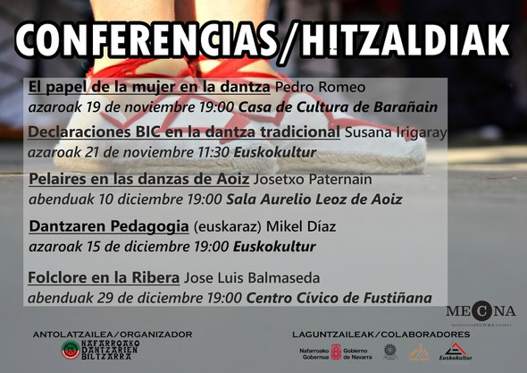 Nafarroako Dantzarien Biltzarra: 2015eko hitzaldiak, kartela