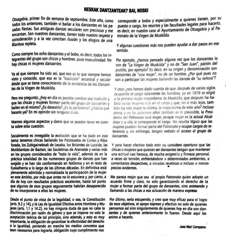 Neska dantzanteak?