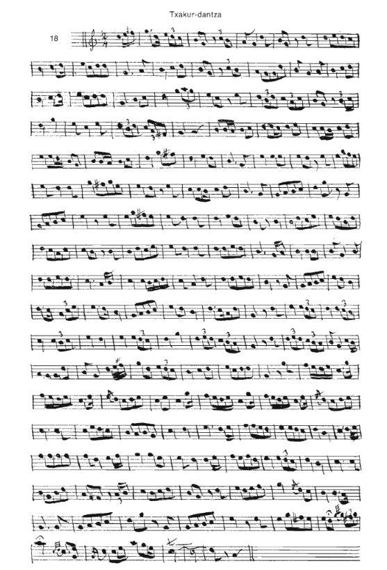 partitura txakur-dantza