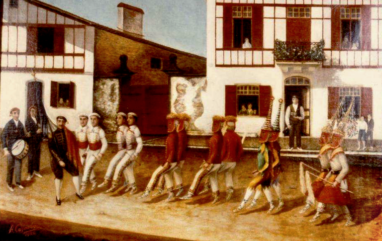 Uztaritze, kaskarotak 1906 inguruan Uztaritze, kaskarotak 1906 inguruan