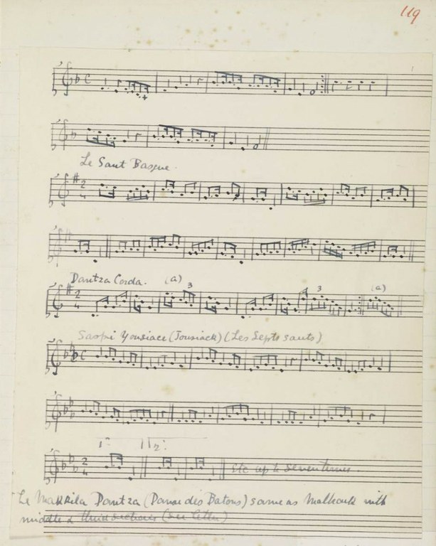 Violet Alforden eskuizkribuak partitura