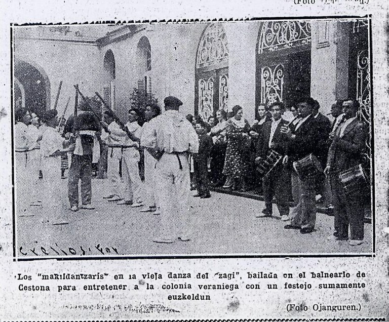 Zestoako zahagi-dantzariak Ahora aldizkarian