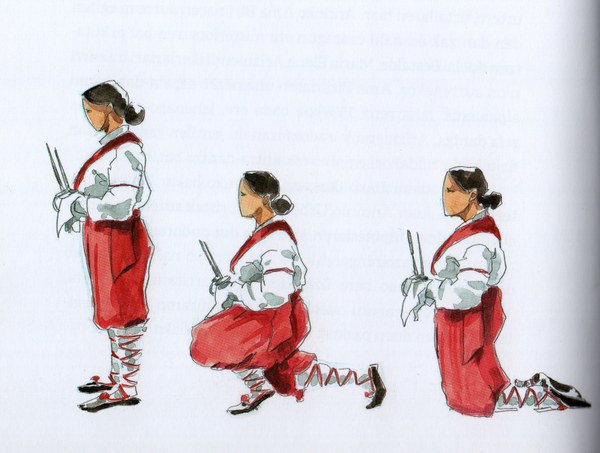 Zumarragako ezpata-dantzariaren marrazkia