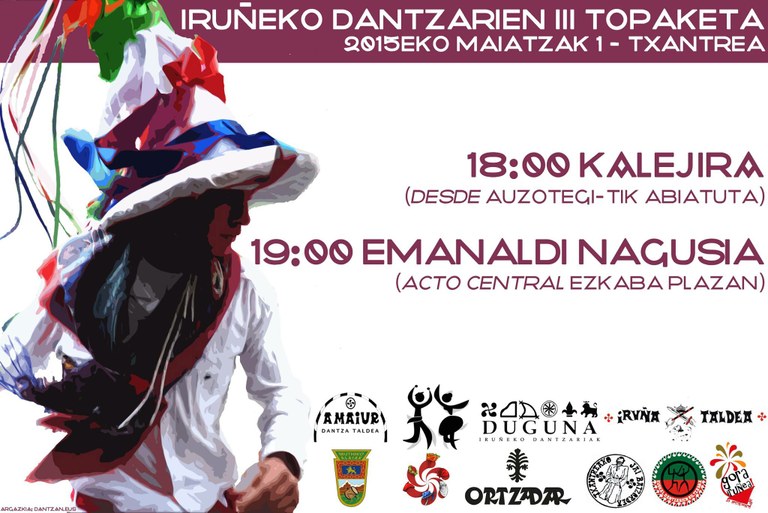 Iruñeko dantzarien III. topaketa, maiatzaren 1ean, Txantrean