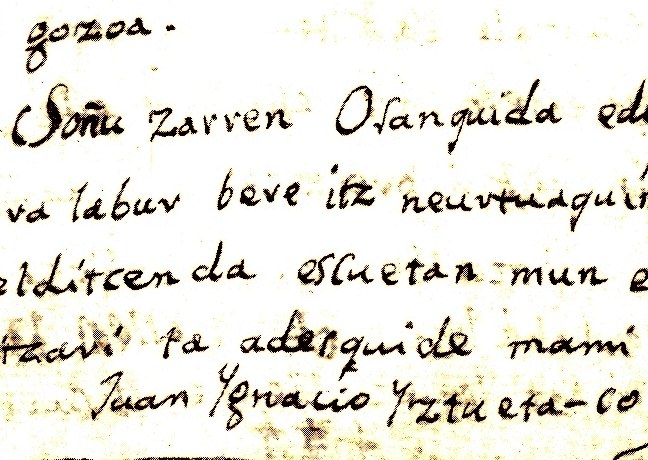 Juan Inazio Iztuetaren eskutitzak Jose Paulo de Ulibarriri