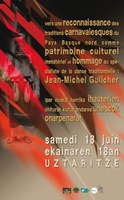 Jean Michel Guilcherri omenaldia egingo zaio Uztaritzen Jean Michel Guilcherri omenaldia egingo zaio Uztaritzen