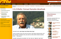 Juan Antonio Urbeltzi elkarrizketa Euskal Kulturaren atarian Juan Antonio Urbeltzi elkarrizketa Euskal Kulturaren atarian