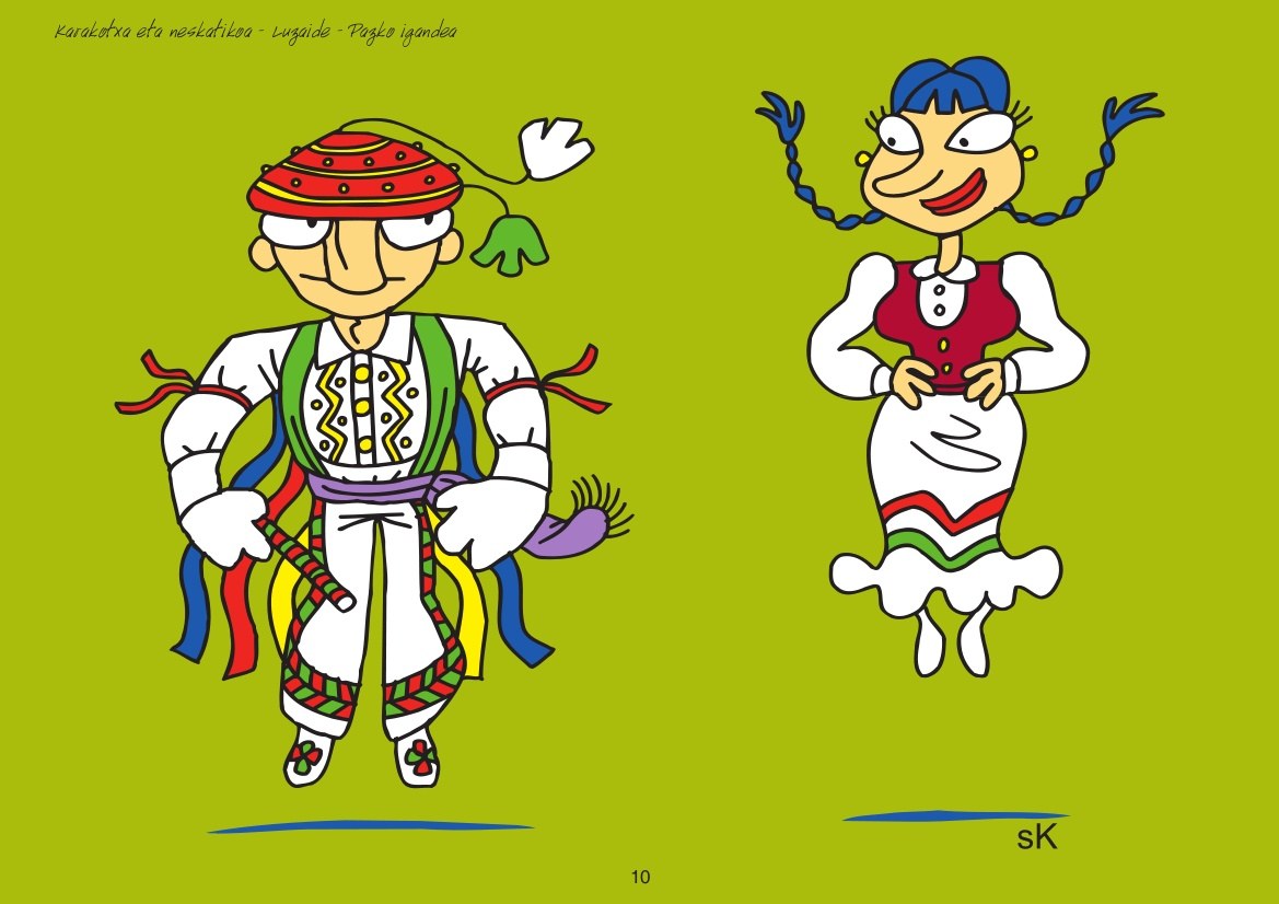 Koloreaga, Nafarroako festagileak koloreztatzeko