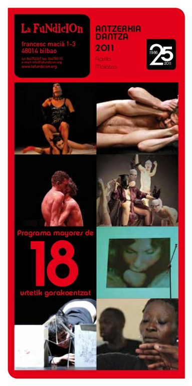 La Fundicionen, 18 urtetik gorakoentzat programa