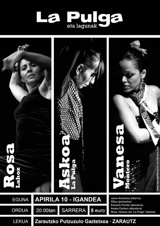 La Pulga-ren flamenko saioa eta ikastaroa Putzuzulon