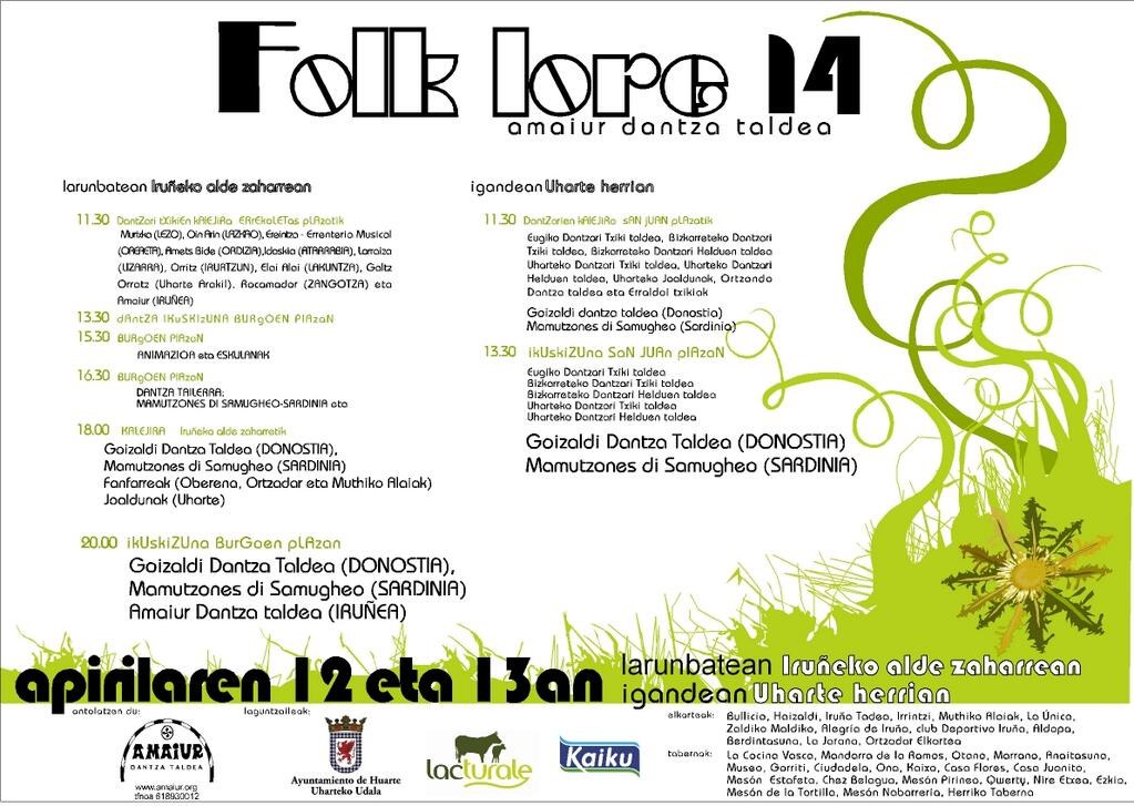 Sardiniako Mamutzones-ak Iruñeko Folk Lore 2014 jaialdian