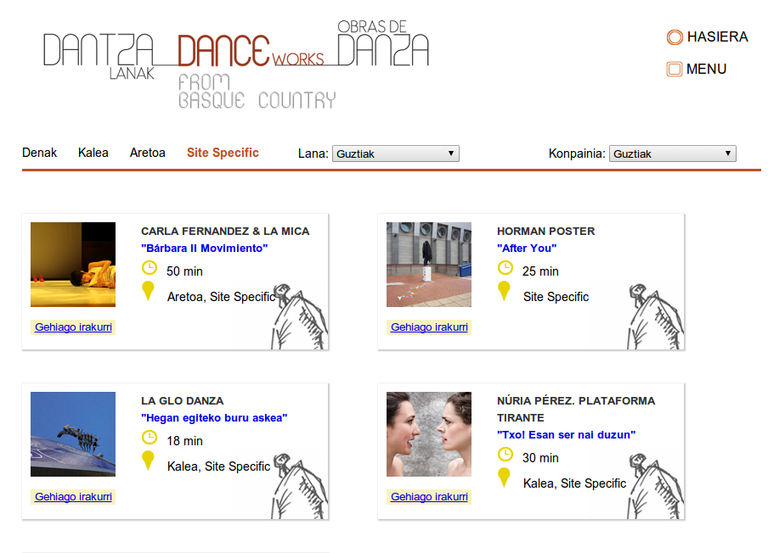 Sarean da euskal dantzaren katalogoa