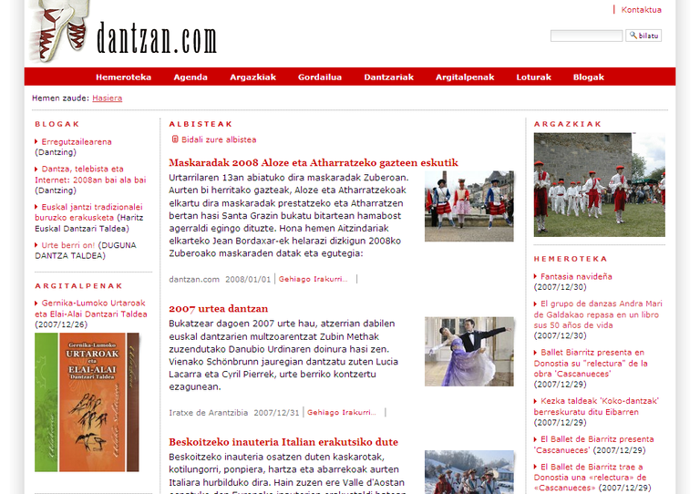 Zenbaki-dantza, 2007 urtea dantzan.com-en