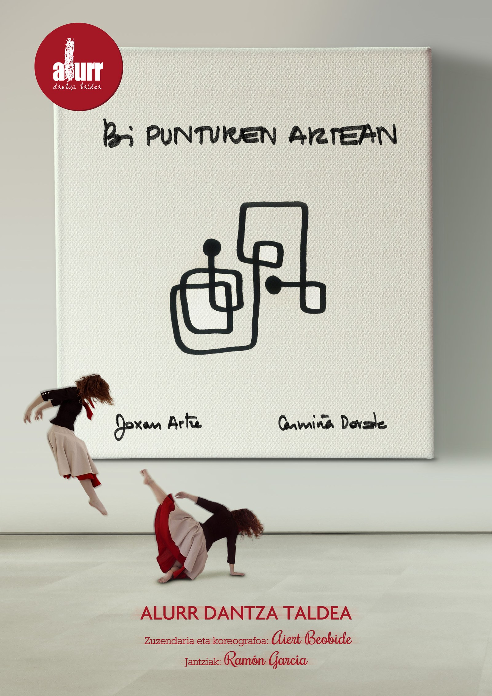 Alurr Dantza taldeak "Bi punturen artean" emanaldia estreinatuko du Ekainaren 6an Tolosako Leidor Antzokian