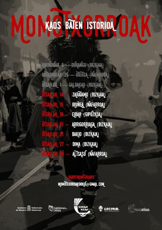 Momotxorroak - Kaos baten istorioa dokumentala herriz herri arituko da.
